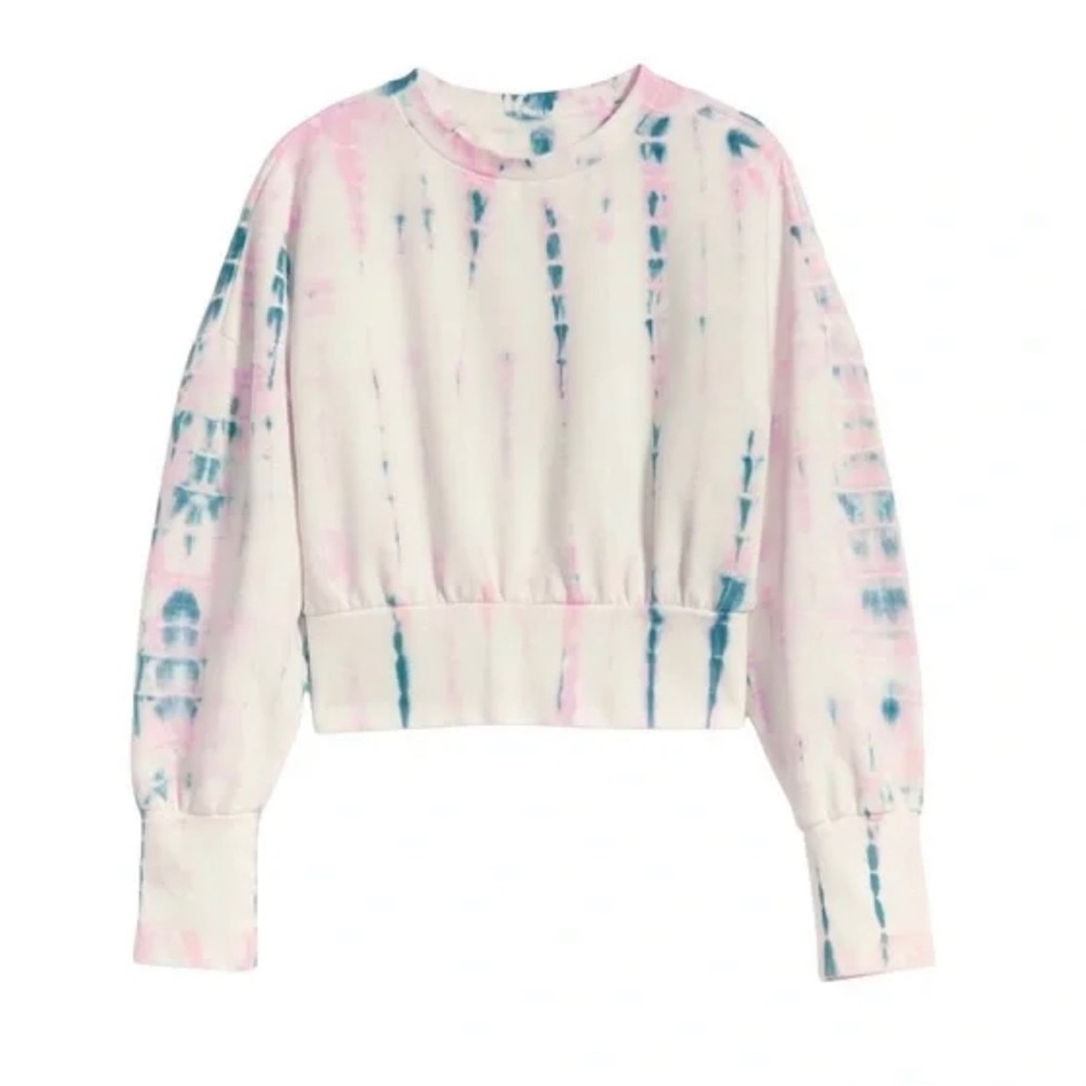crew neck tie die sweater